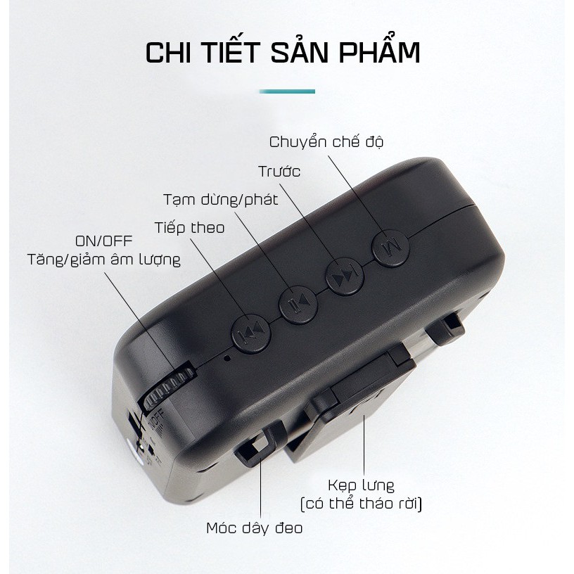 Máy trợ giảng có dây Shidu M100 kiêm loa Bluetooth cao cấp