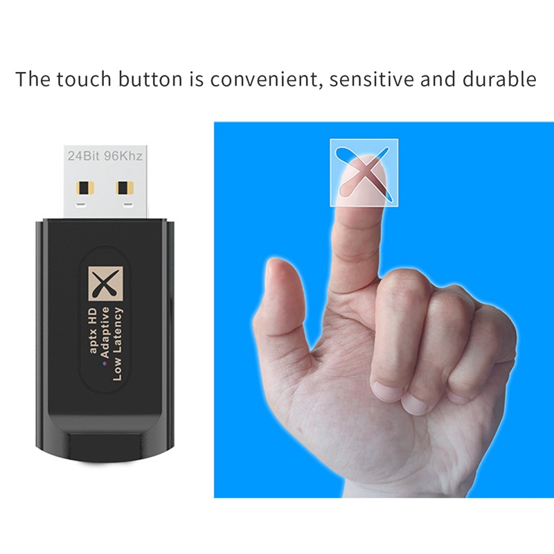 Thiết Bị Truyền Nhận Tín Hiệu Âm Thanh Bluetooth 5.2 QCC3040 24Bit 96Khz KB9P AptX LL HD Giắc Cắm 3.5Mm Aux Cho TV PC