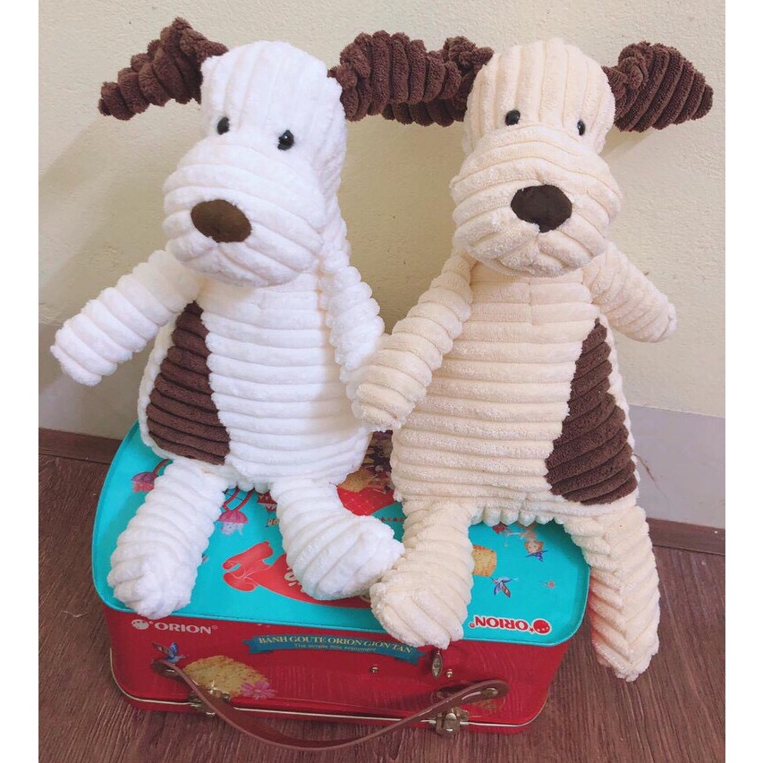 Cún bông size 40cm ngộ nghĩnh đáng yêu - Thú nhồi bông cao cấp mềm mịn không xù lông cho bé ôm ngủ, chơi và chụp ảnh