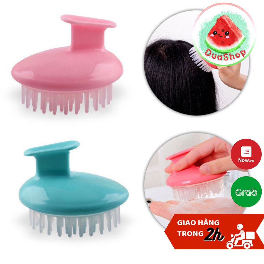 Lược Gội Đầu Gai Silicon Làm Sach Da Đầu/ Tẩy Tế Bào Chết - Lược Massage Da Đầu 🍉Duashop🍉