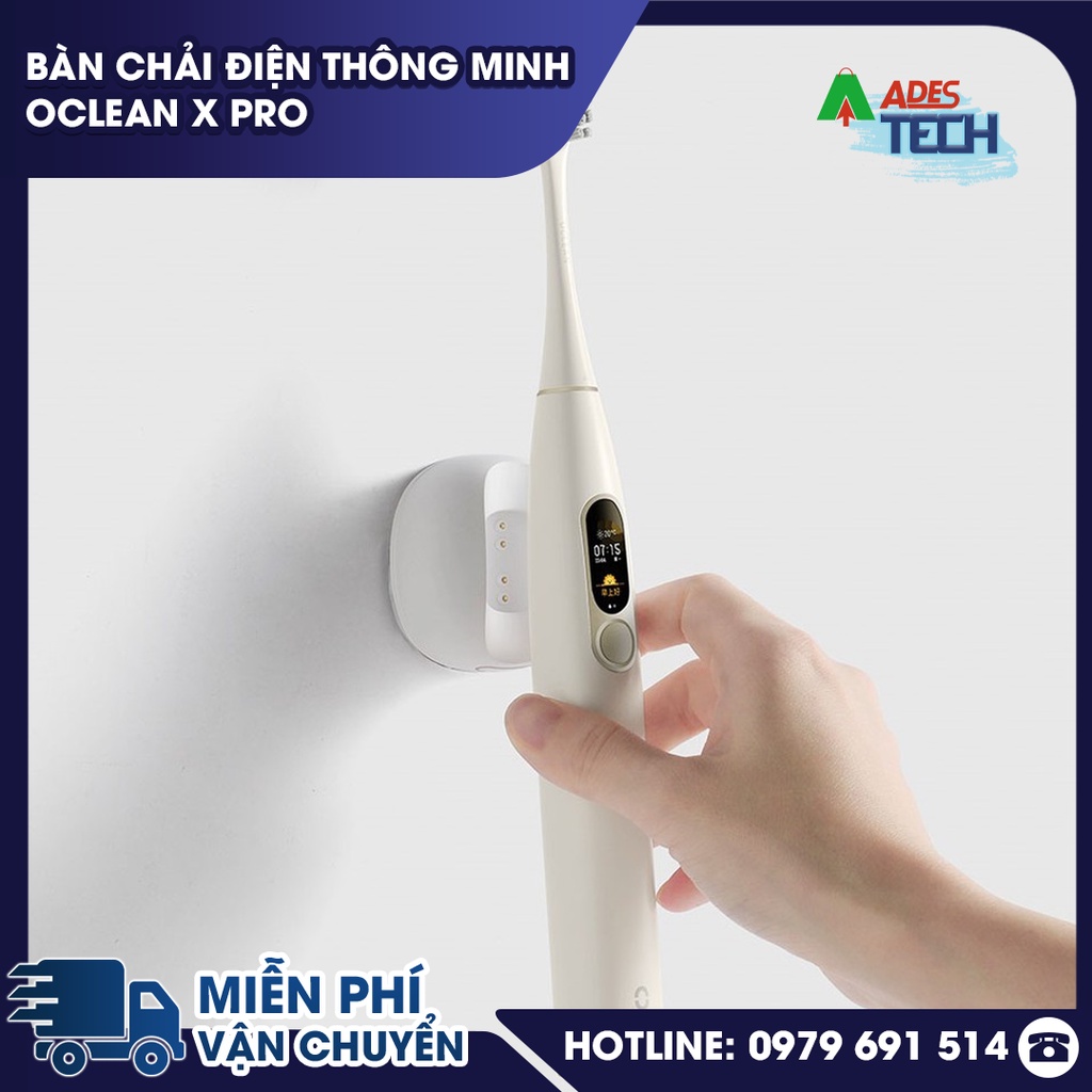 Bàn chải Điện Thông Minh Tích Hợp Màn Hình Cảm Ứng Oclean X Pro - Bảo hành 3 tháng - Chống Nước IPX7