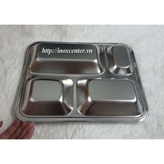 Khay cơm phần 4 ngăn inox 304 cao cấp|inoxcenter86