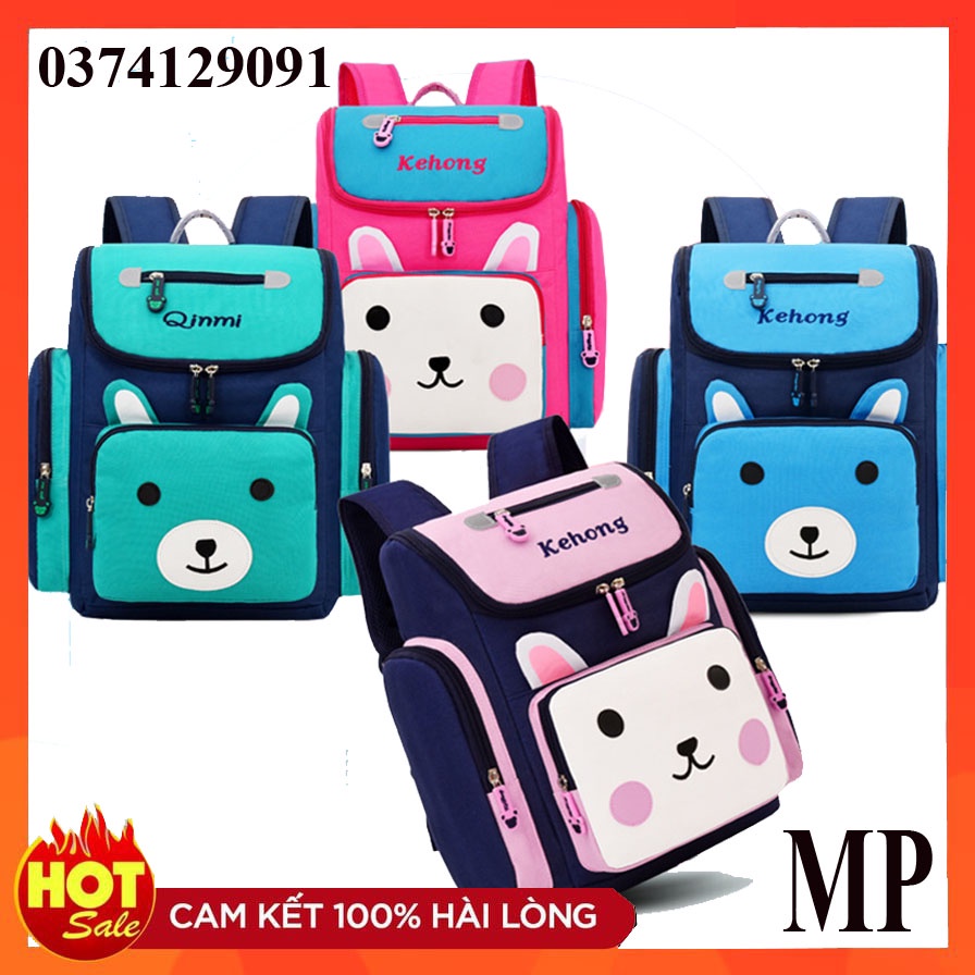 [Size 40- Kehong] Balo đi học tiểu học cấp 1 cấp 2, cặp sách siêu nhẹ hình hộp chống gù lưng bé gái bé trai -Balo cho bé