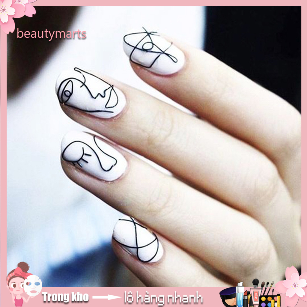 [Hàng mới về] Miếng Dán Trang Trí Móng Tay Diy Họa Tiết Động Vật Thời Trang