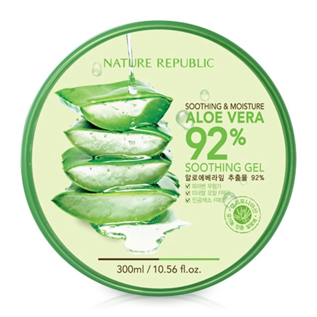 Gel Nha Đam Dưỡng Ẩm & Làm Mềm Da - Gel Lô Hội 92% Nature Republic Aloe Vera 300ml