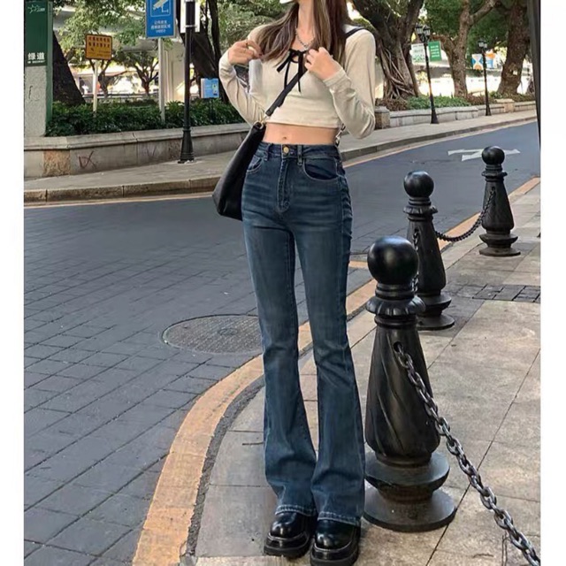 Quần bò ống loe Hàn Quốc cực đẹp ulzzang