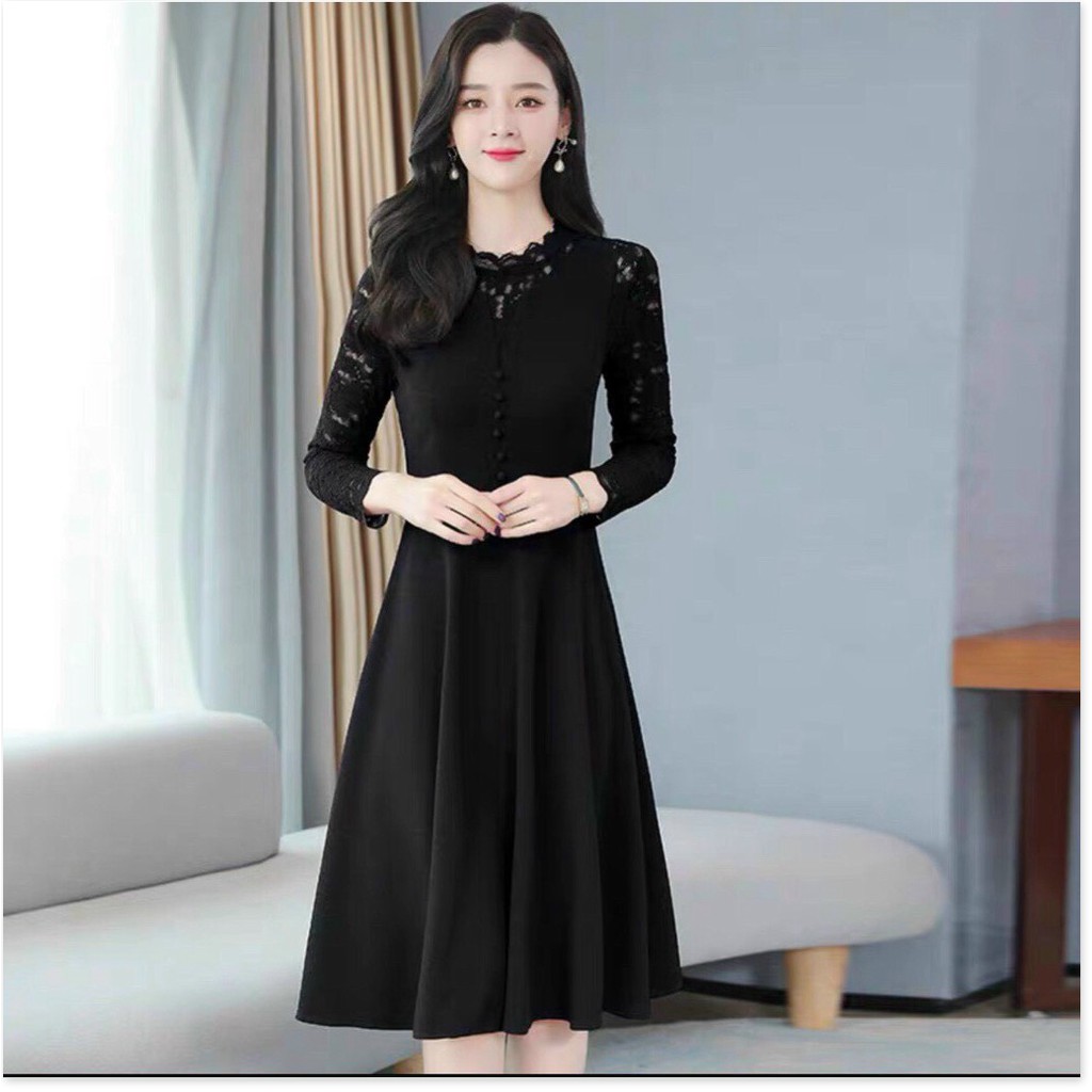 Đầm poly 2 da phối voan nữ siêu xinh cho các chị em KHANH AN FASHION