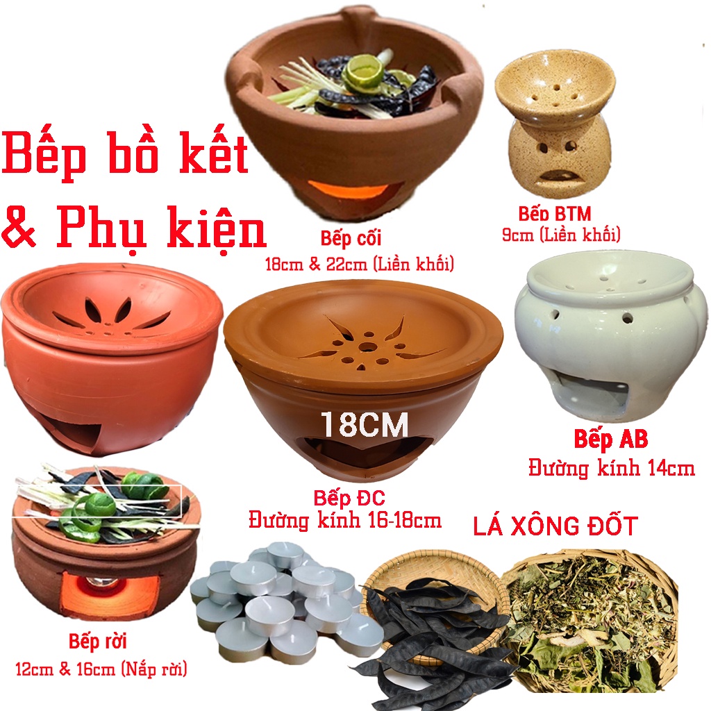 Bếp xông đốt bồ kết chanh sả (Soạn hàng theo option)