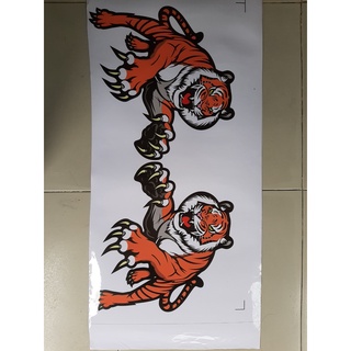 Tem hổ cam mẫu mới 2022 , tem dán trang trí , tem dán decal xe ( 1 Bộ = 2 tem)