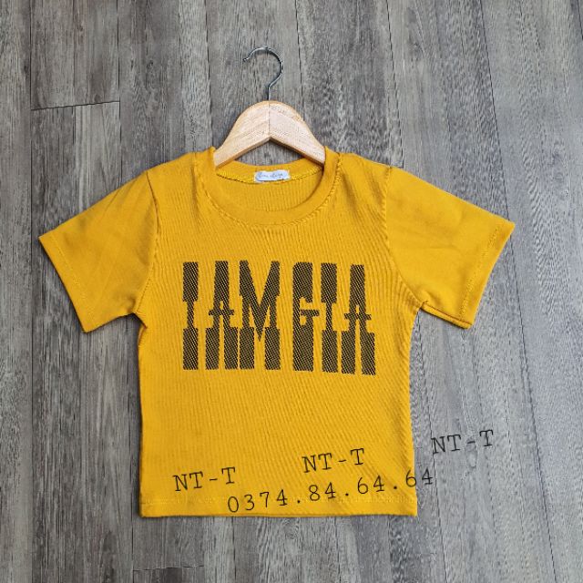 [Mã FAMAYWA giảm 10K đơn 50K] Áo Croptop in I AM GIA (hình thật, video) | BigBuy360 - bigbuy360.vn