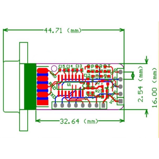 Mô đun chuyển đổi cổng RS232 RS485 CAN Bus sang TTL cho Microcontroller MCU 3V sang 5V TVS DB9