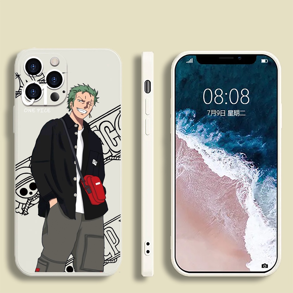 Ốp Điện Thoại Silicone Chống Sốc In Hình One Piece Zoro Cho iPhone 13 / 12 / 11