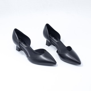 Giày Hở Eo Mũi Nhọn Da PU Cao Cấp 5cm Evashoes - Eva1024