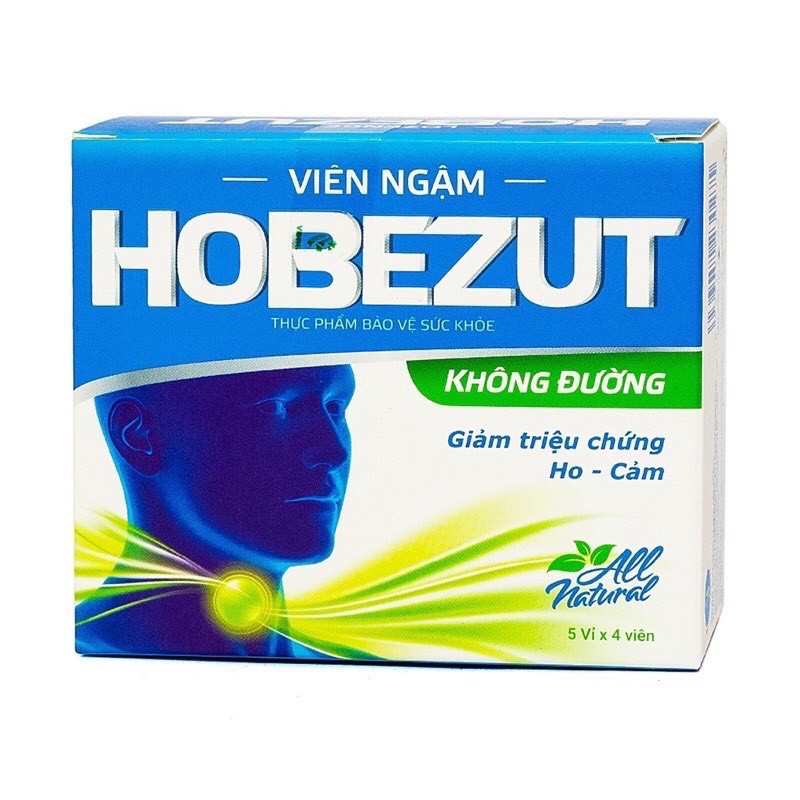 KẸO NGẬM HOBEZUT KHÔNG ĐƯỜNG HỘP 5 VỈ 10 VIÊN