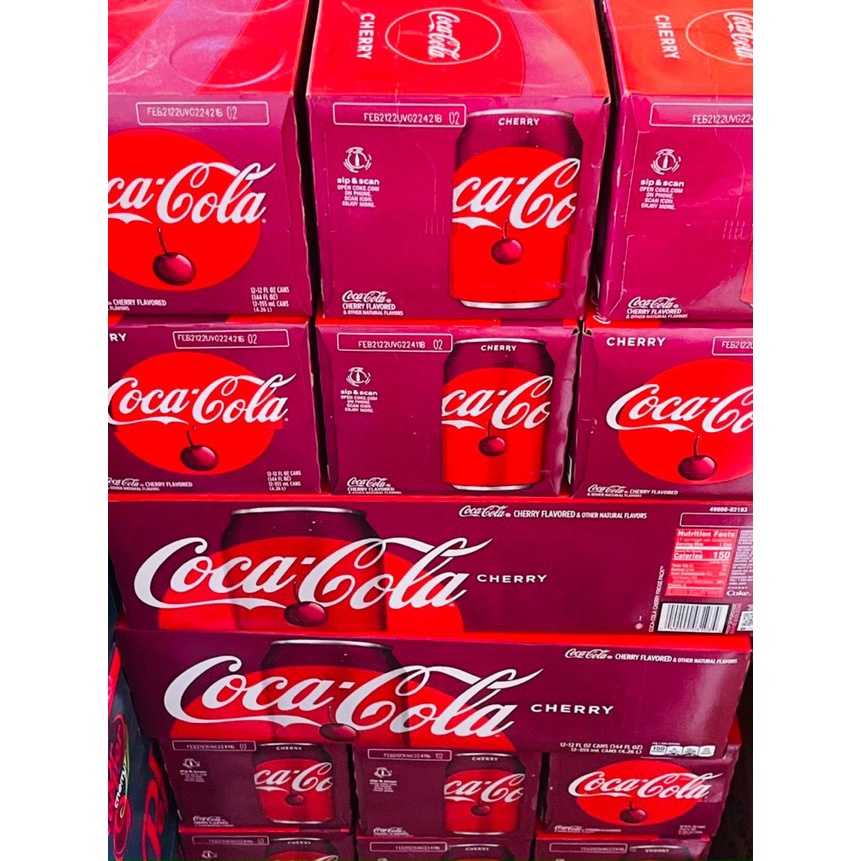 Cây 12 lon Nước ngọt  mỹ các loại fanta, welch's, A&W, coca cherry, dr pepper cherry 12 fl oz 355ml
