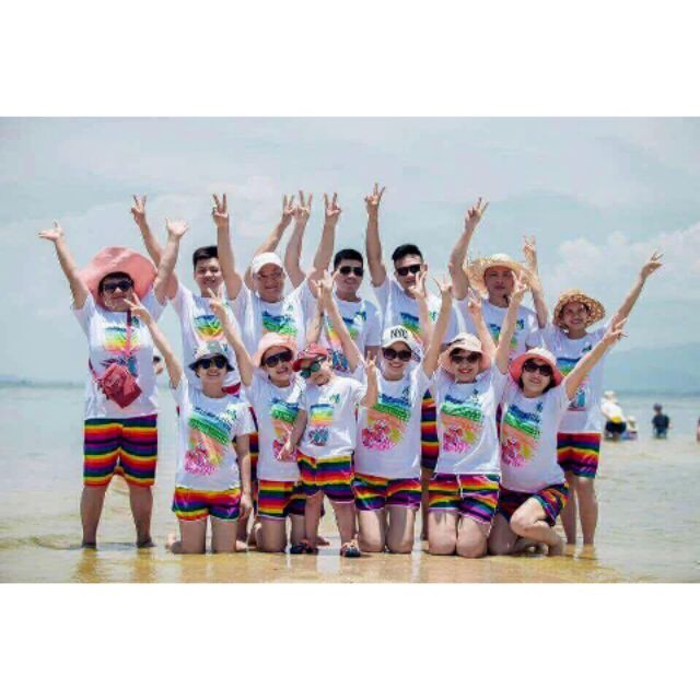 [sĩ] sét đi biển nhóm tập thể  sét bộ đi biển gia đình sét bộ đi biển bé trai bé gáiáo quần đi biển chất đẹp có big s