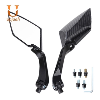 Gương chiếu hậu D2Vn dệt sợi carbon cho xe máy 8mm 10mm