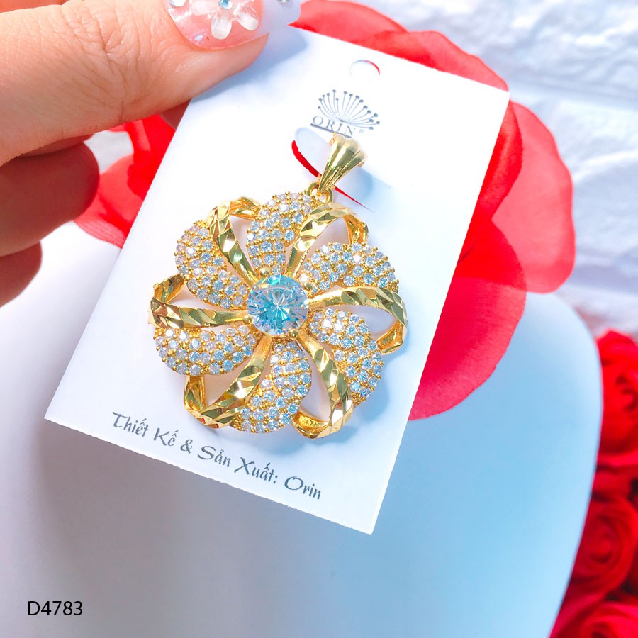 Mặt dây chuyền nữ , mặt hoa thiết kế cao cấp Orin D4783