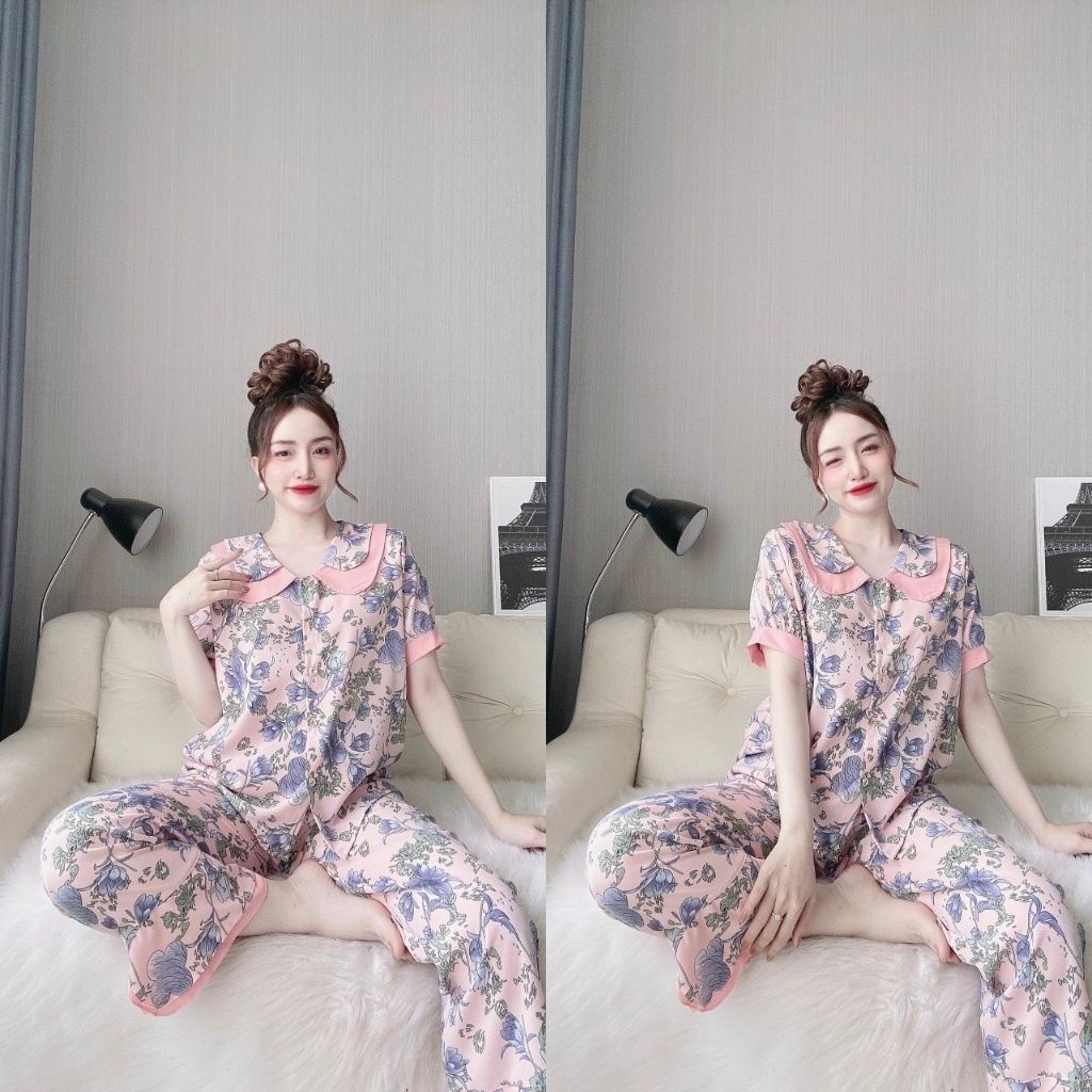 Đồ Ngủ Pijama Đồ Ngủ nữ lụacao cấp mềm mại xinh xắn<63kg | BigBuy360 - bigbuy360.vn
