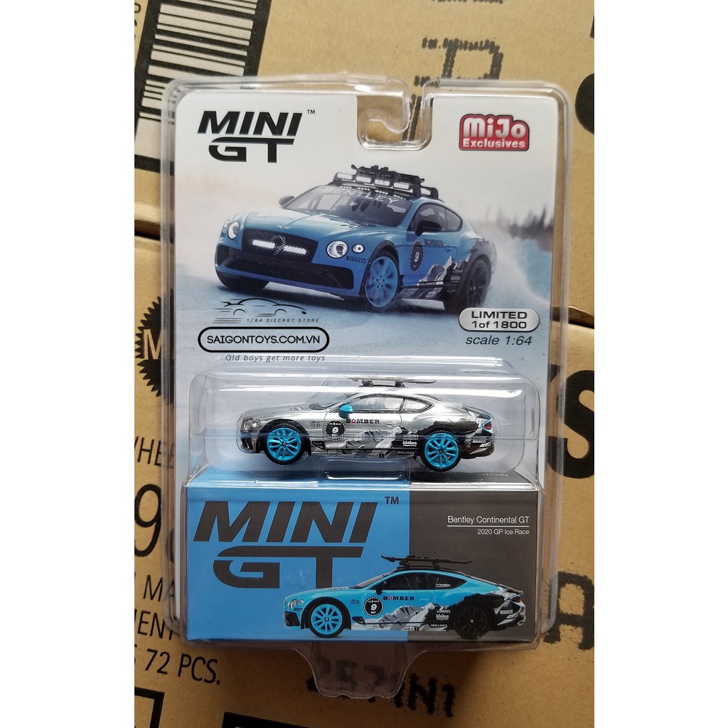 Xe mô hình tĩnh MiniGT 1:64 Độc quyền Mijo Limited - Bentley Continental GT3 Các loại - Xe đúc kim loại có Card bảo vệ