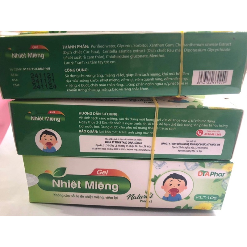 Gel nhiệt miệng natural product diaphar không lo nhiệt miệng viem lợi, khử mùi hôi miệng, ê buốt, chảy máu chân răng…