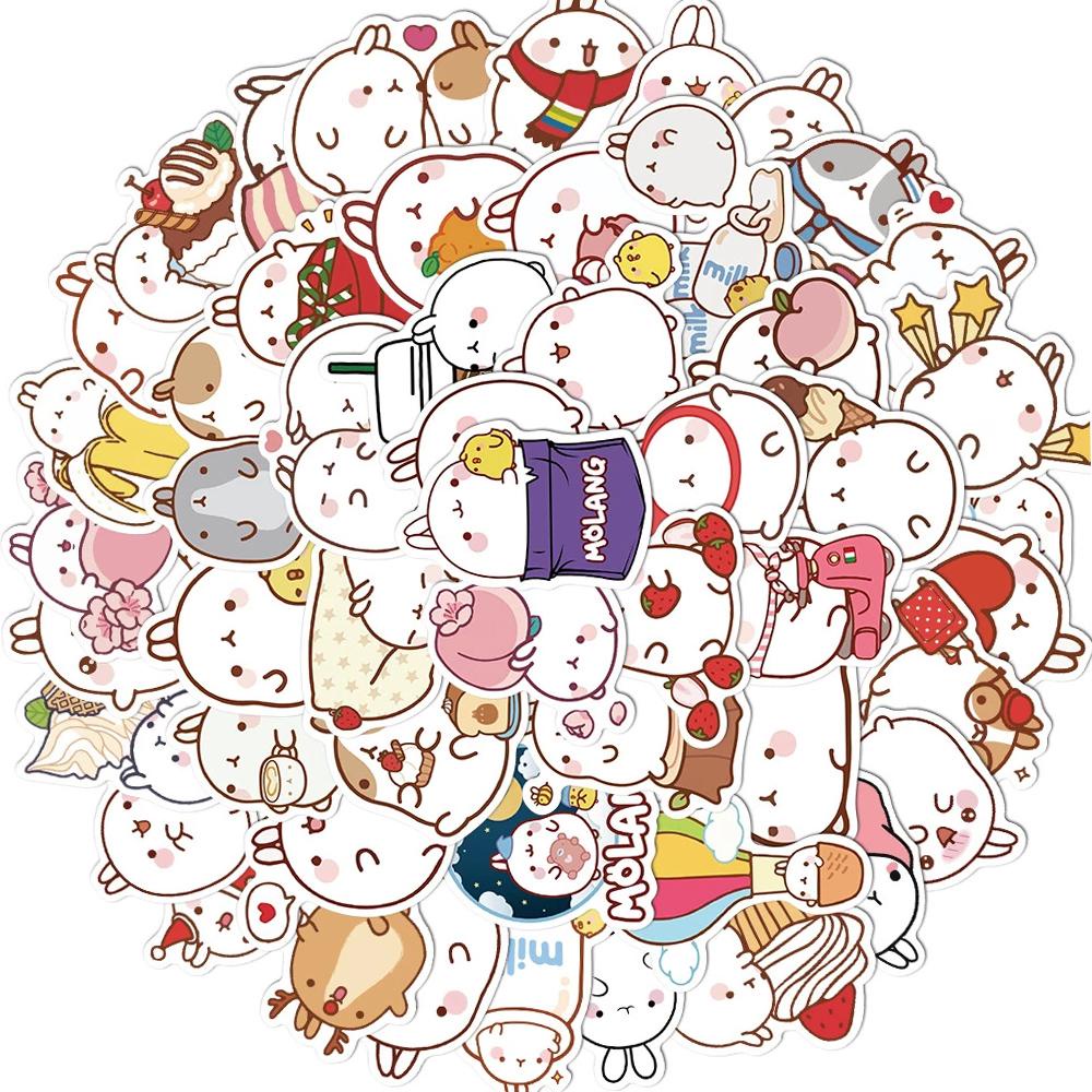 Sticker Dán Trang Trí Sổ Tay Chống Thấm Nước Hình Thỏ Dễ Thương