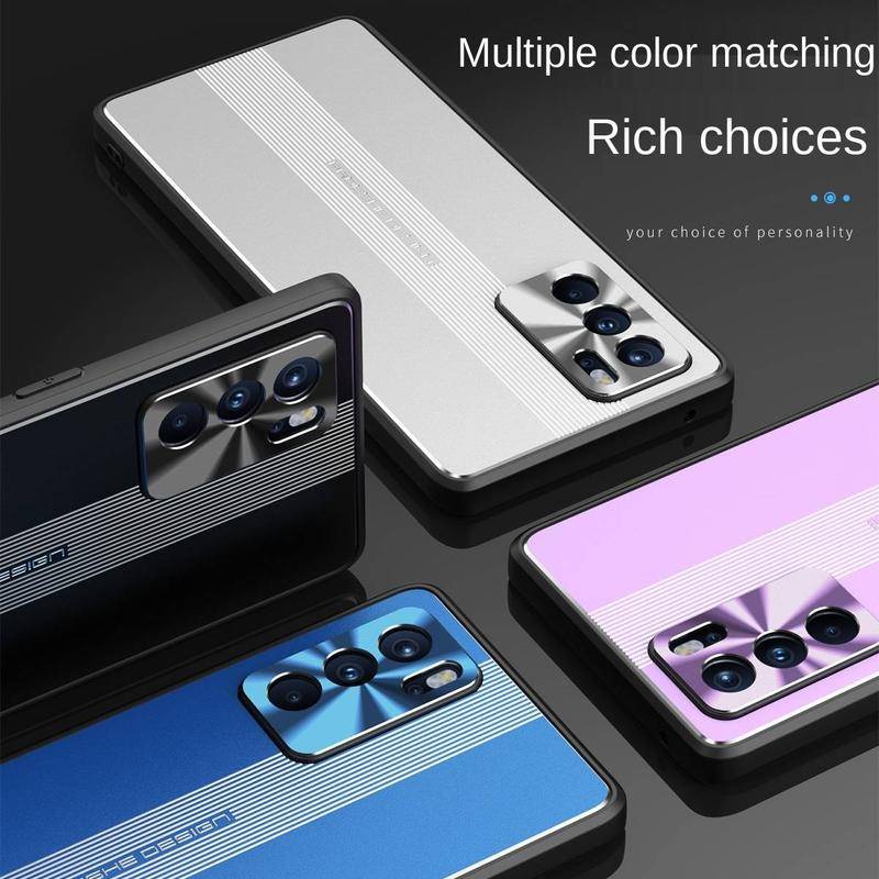 Ốp điện thoại hợp kim nhôm chống sốc bảo vệ cho Oppo Reno 6 6pro 6pro + Reno 5 5pro +