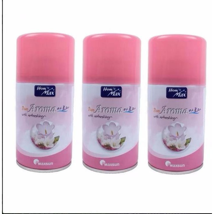 [Lõi Máy xịt] Bình Xịt Thơm Phòng, Khử Mùi Phòng Aroma Hommax- Nhiều Mùi Hương.