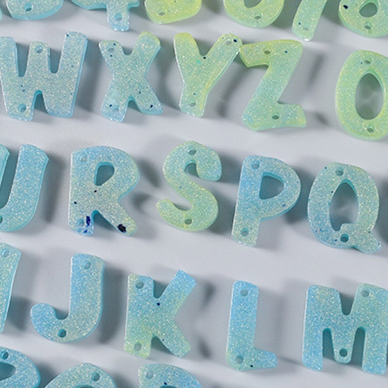 Khuôn Silicone Làm Móc Khóa DIY Có Lỗ Treo