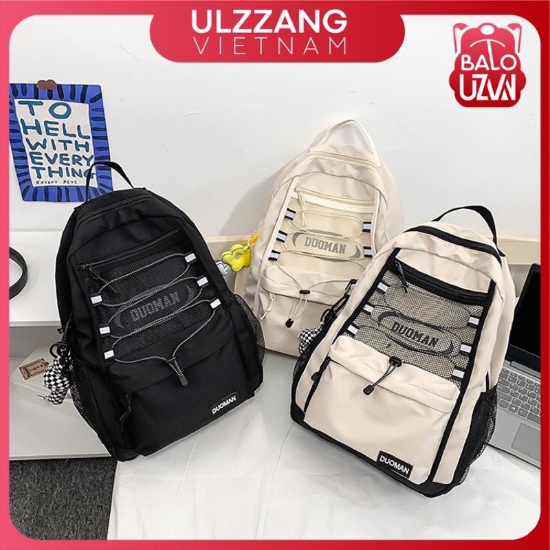 Balo đi học nam nữ Ulzzang basic thời trang, cặp túi sách laptop phong cách Unisex Hàn Quốc cho học sinh, sinh viên.