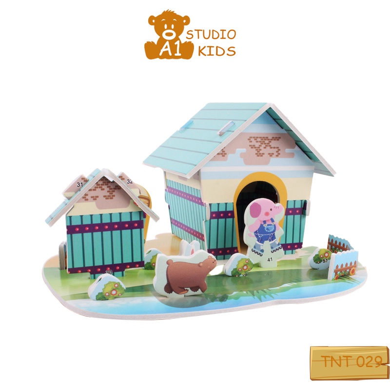 Đồ chơi cho bé - ghép hình 3D sáng tạo, phát triển trí tuệ hình ảnh sống động phong phú