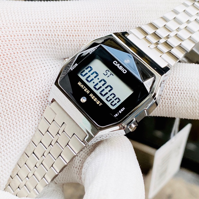 Đồng hồ điện tử nam dây thép Casio A159 Silver Cổ điển