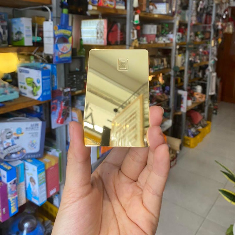 PHÔI TRƠN THẺ ATM KIM LOẠI - MÀU VÀNG GƯƠNG