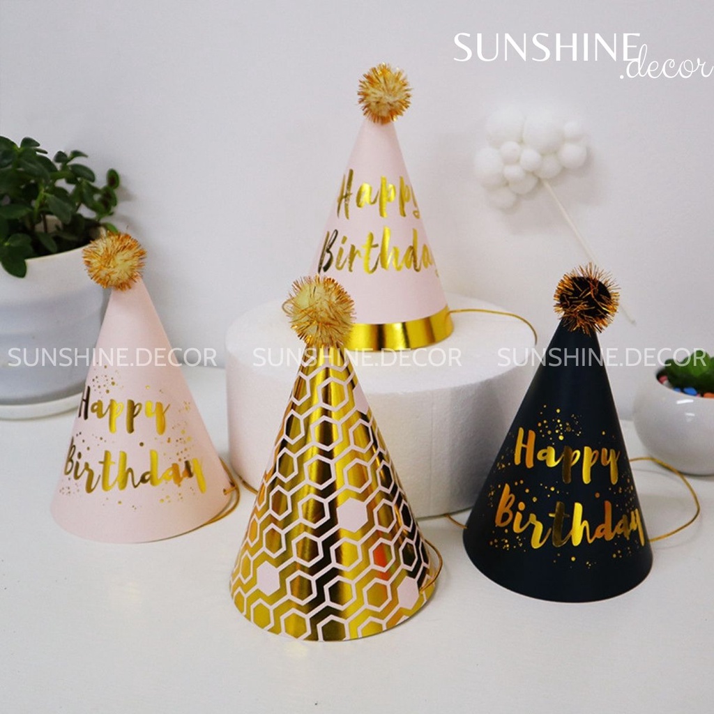 Mũ sinh nhật dễ thương cho bé 1-5 tuổi phong cách Hàn Quốc