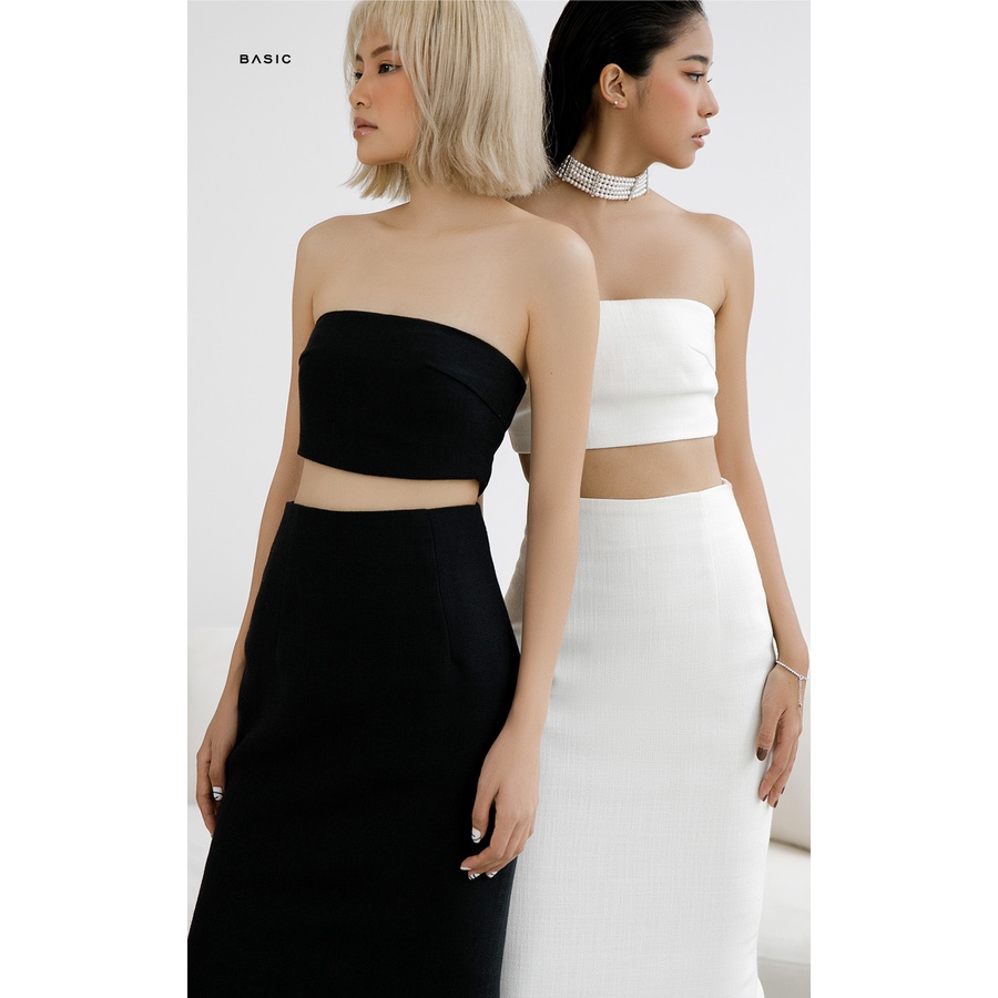 Set áo ống, chân váy midi bút chì BASIC - KAILY SET