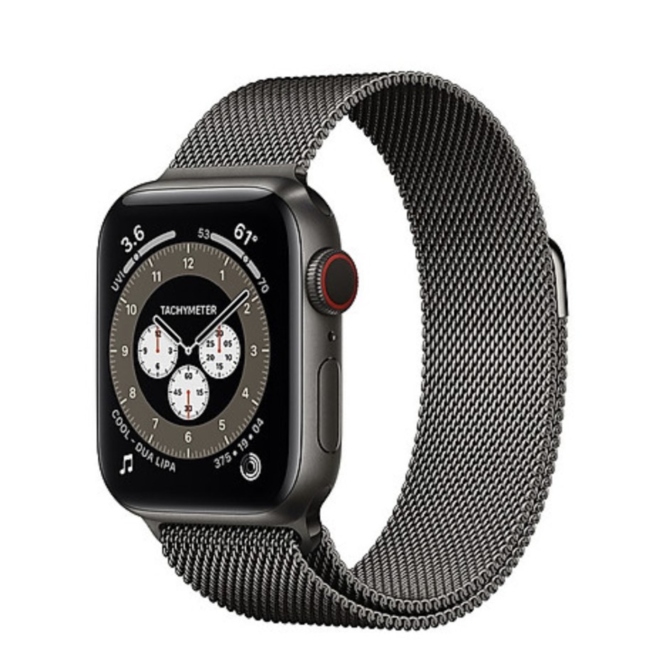 Đồng Hồ Apple Watch Series 6 LTE GPS + Cellular Stainless Steel Case With Milanese Loop (Viền Thép &amp; Dây Thép)