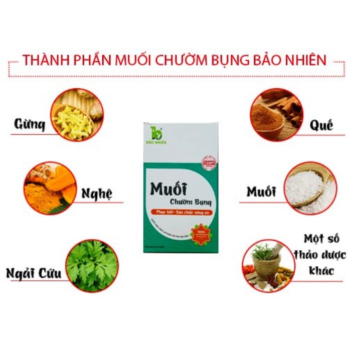 (Tặng túi chườm muối theo sản phẩm) Muối chườm bụng thon gọn vòng eo 850gr - Bảo Nhiên (Việt Nam)