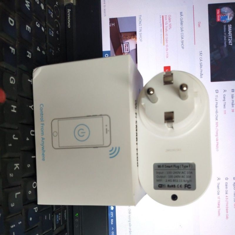 Ổ Cắm WIFI SONOFF S20 Chuẩn EU Ứng Dụng Ewelink Điều Khiển Từ Xa Hẹn Giờ Nhà Tự Động Hóa