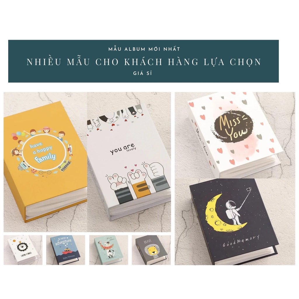 Album đựng 200 tấm 6x9 nhiều mẫu cho khách hàng lựa chọn