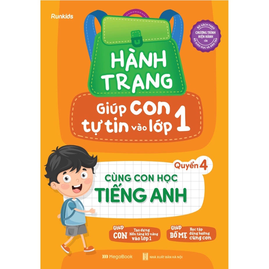 Sách - Hành trang giúp con tự tin vào lớp 1 - Quyển 4: Cùng con học tiếng Anh