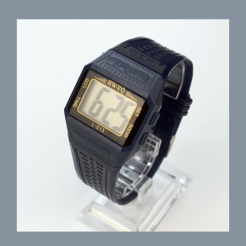 LWCC T01 Đồng hồ kỹ thuật số thời trang mặt vuông cổ điển cho unisex