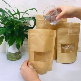 0,2 KG Túi zip giấy cửa sổ ( túi kraft)