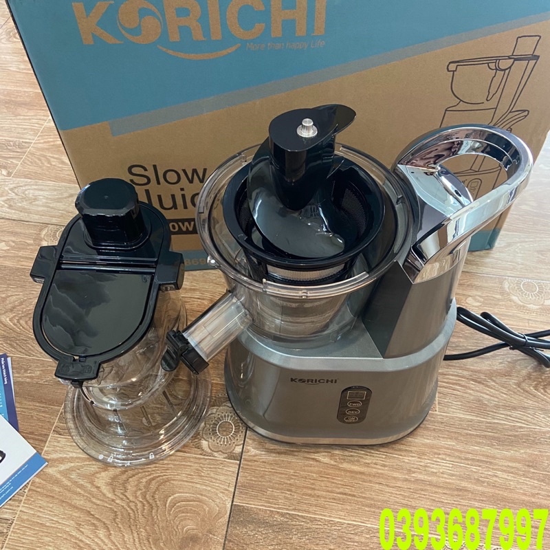 🥬Máy Ép Chậm Điện Tử korichi krc-8699 Công Suất 250w Ép Nguyên Trái-Lượng Nước Gấp Đôi Các Máy Thông Thường