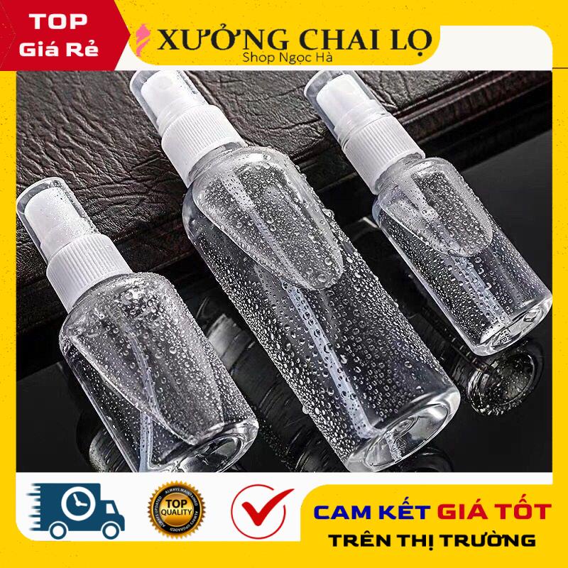 Chai Xịt Phun Sương ❤ GIÁ RẺ NHẤT ❤ Chai nhựa pet xịt phun sương trong 100ml,50ml,30ml,20ml,15ml chiết nước hoa