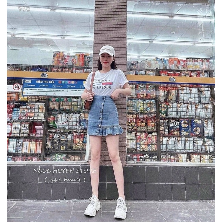 CHÂN VÁY JEANS ĐUÔI CÁ (KÈM VIDEO HÌNH THẬT) | BigBuy360 - bigbuy360.vn