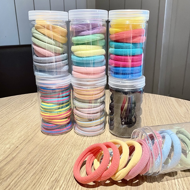 Dây Buộc Tóc Cao Su Co Giãn Nhiều Màu Phong Cách Hàn Quốc Cho Nữ