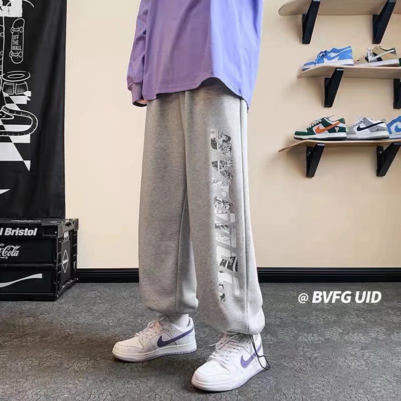 Quần jogger nam in chữ size M-5XL