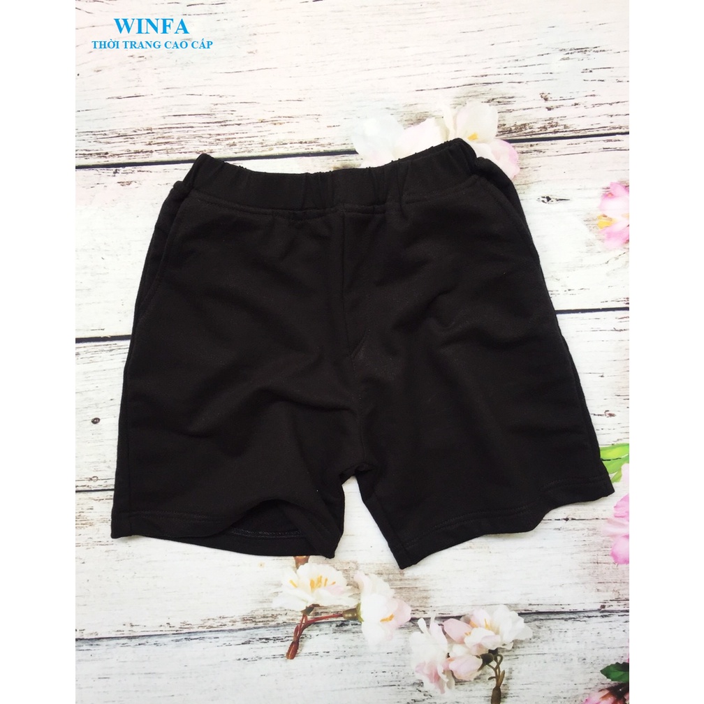 Combo 2 quần short trẻ em màu đen từ 10-27kg - Cotton thiên nhiên