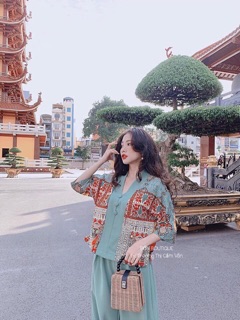 Bộ thổ cẩm đi chùa