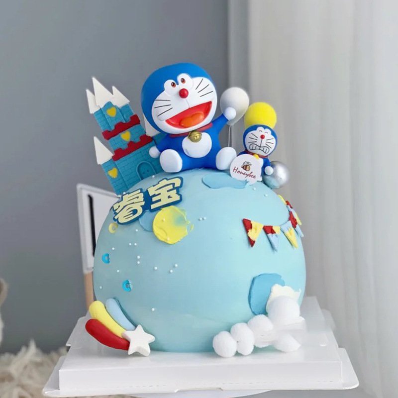 – Tượng Nobita và Doraemon - Trang trí bánh sinh nhật bánh kem